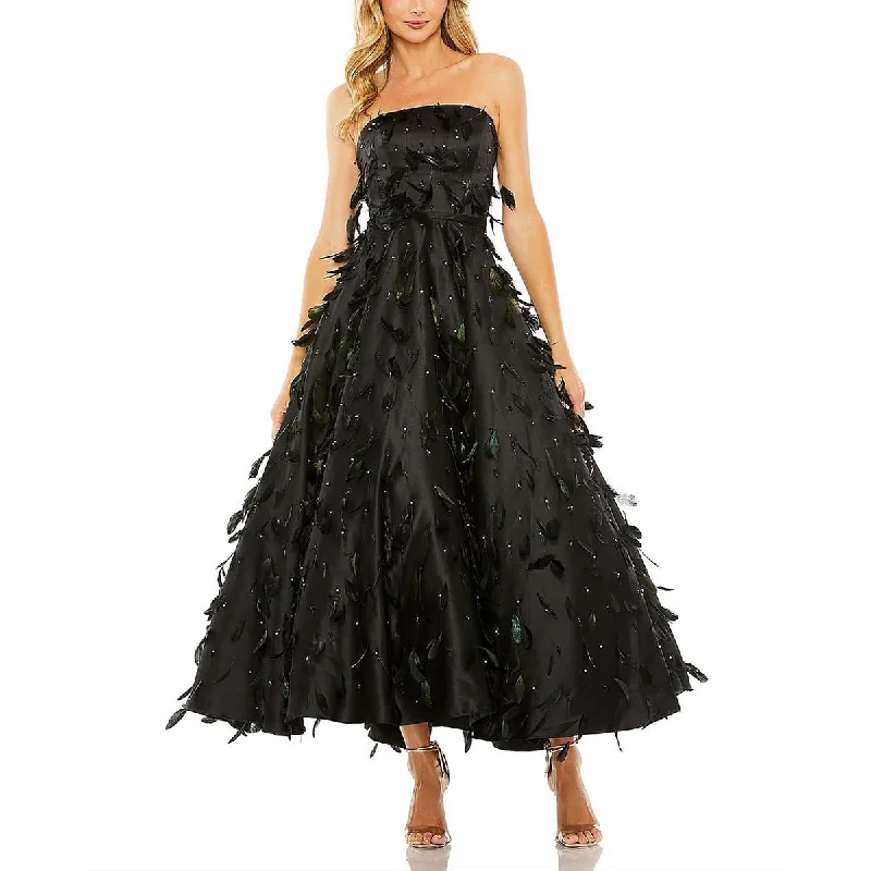 women's maximalist dressesMac Duggal Womens Embellished Strapless Evening Dress