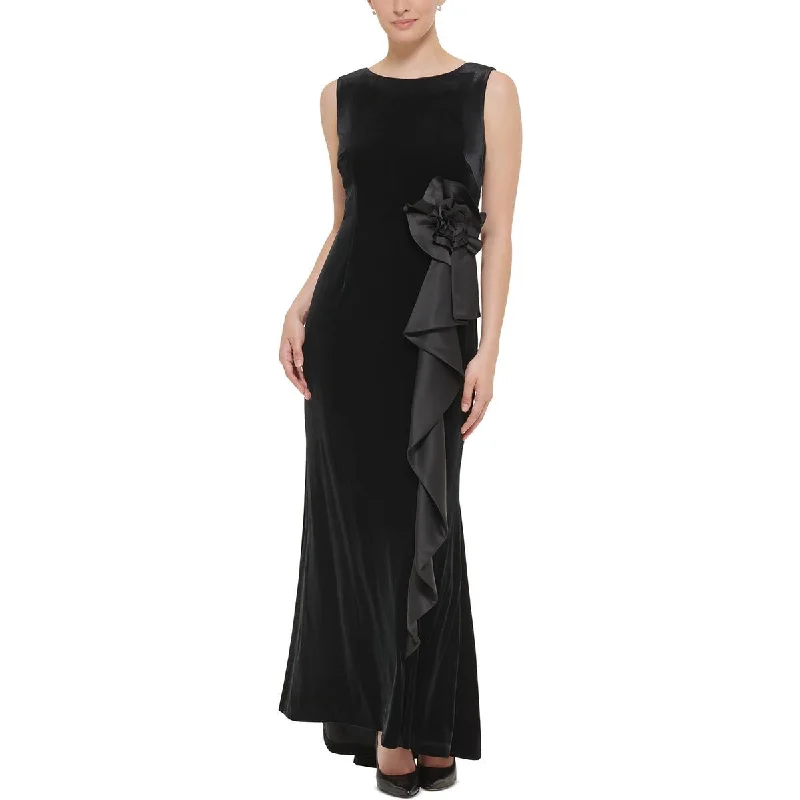 Satin DressJessica Howard Womens Velvet Sleeveless Evening Dress