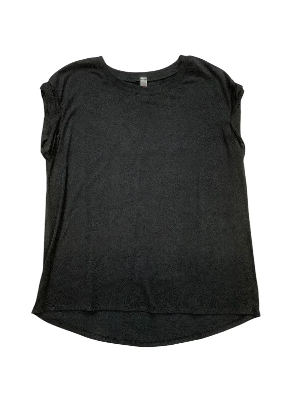 women's tops with ruffled hemsTop Short Sleeve Basic By Mono B In Black, Size: S