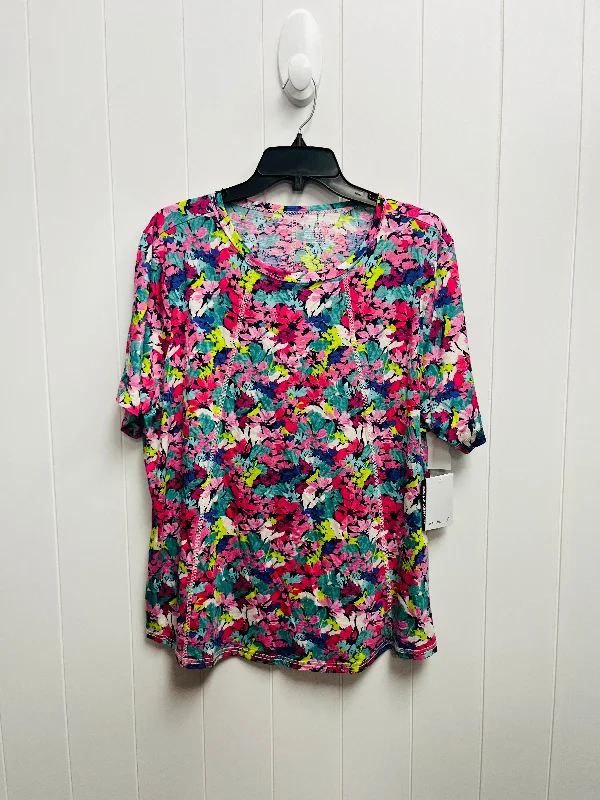 women's tops for maximalist fashion loversTop Short Sleeve By West Bound In Blue & Pink, Size: Xl