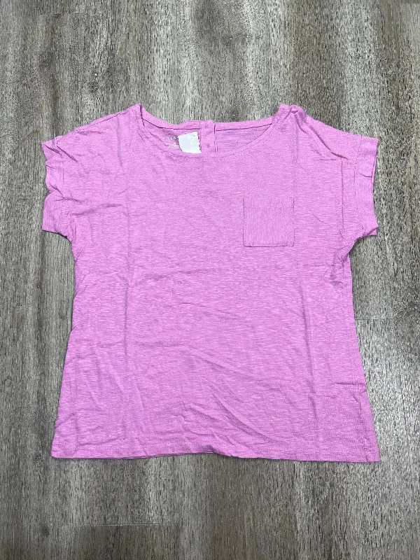 women's tops for those who want to add a bit of flair and personality to their looksTop Short Sleeve By Talbots In Pink, Size: M