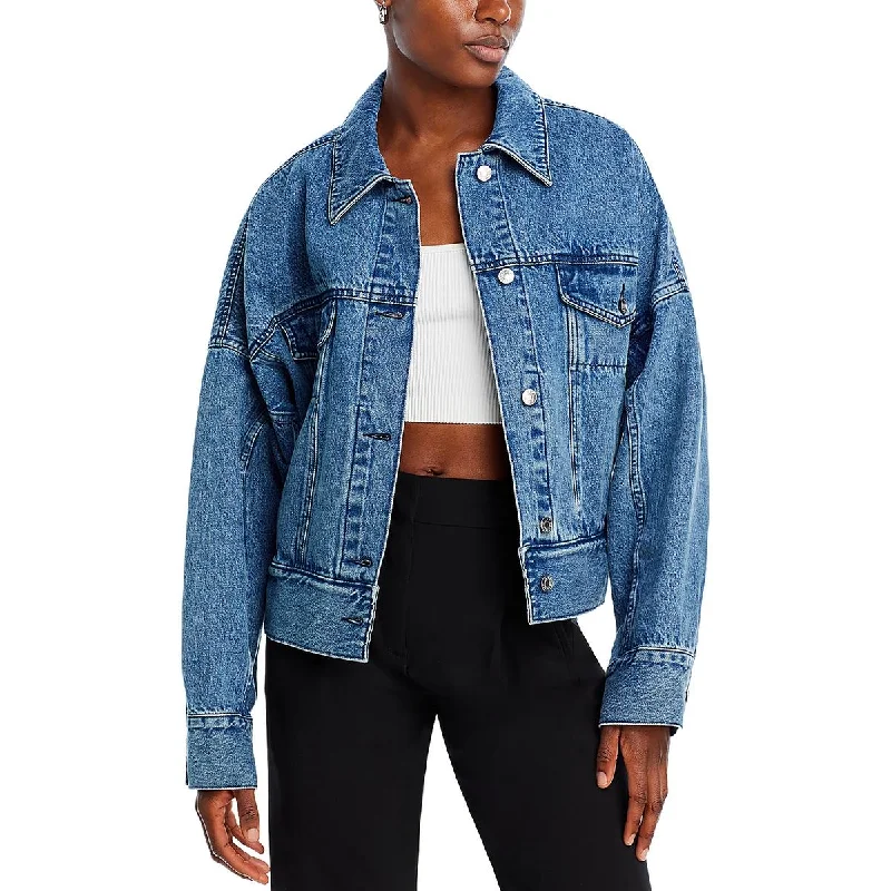 women's coats for layeringWomens Boxy Trucker Denim Jacket