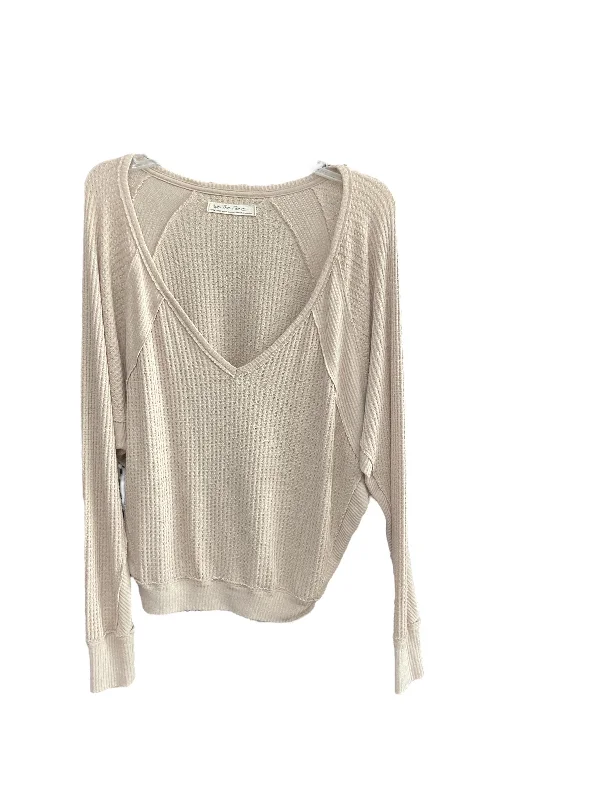 women's tops for those who want to stay cool and chic during warmer weatherTop Long Sleeve By We The Free In Beige, Size: Xs