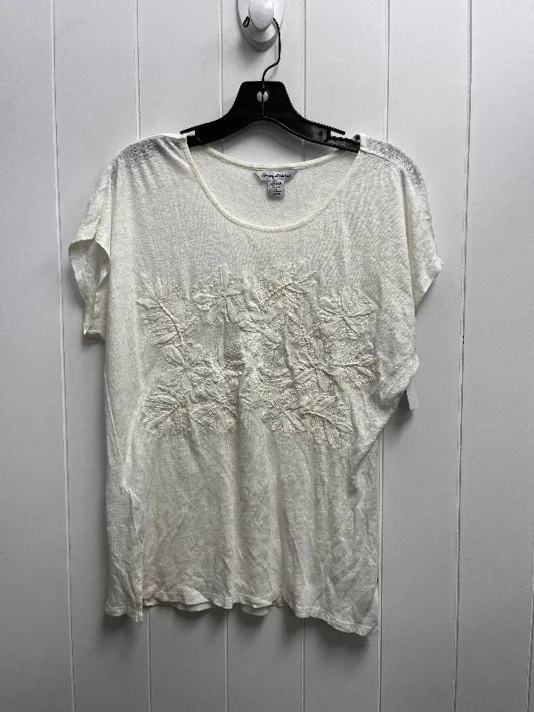 women's tops for those who want to wear pieces that are both comfortable and stylishTop Short Sleeve By Tommy Bahama In Cream, Size: Xs