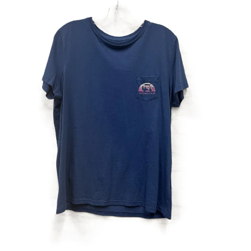 women's tops for those who want to add a touch of elegance and sophistication to their everyday wearTop Short Sleeve By Vineyard Vines In Blue, Size: Xl