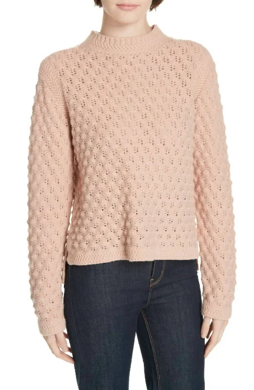 Discounted SweatersPopcorn Wool Blend Sweater In Pink