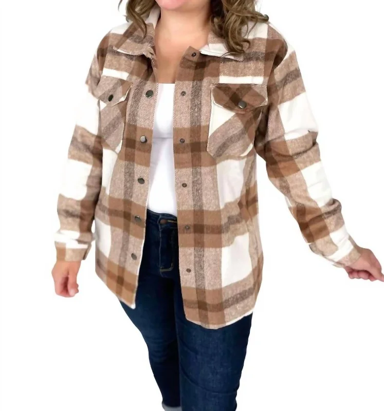 affordable women's coatsNorah Shacket In Neutral Mix