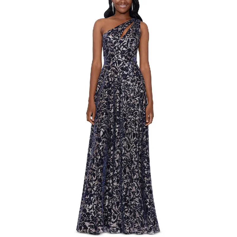 women's mother of the bride dressesBetsy & Adam Womens Metallic Floral Evening Dress