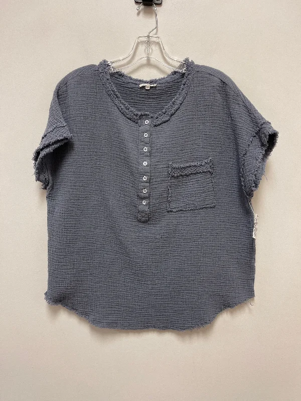 women's tops for smart casual looksTop Short Sleeve By La Miel In Grey, Size: S