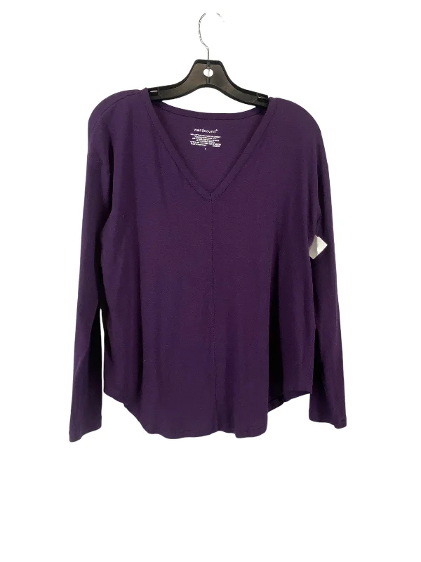 women's tops for casual FridaysTop Long Sleeve By Clothes Mentor In Purple, Size: 16w