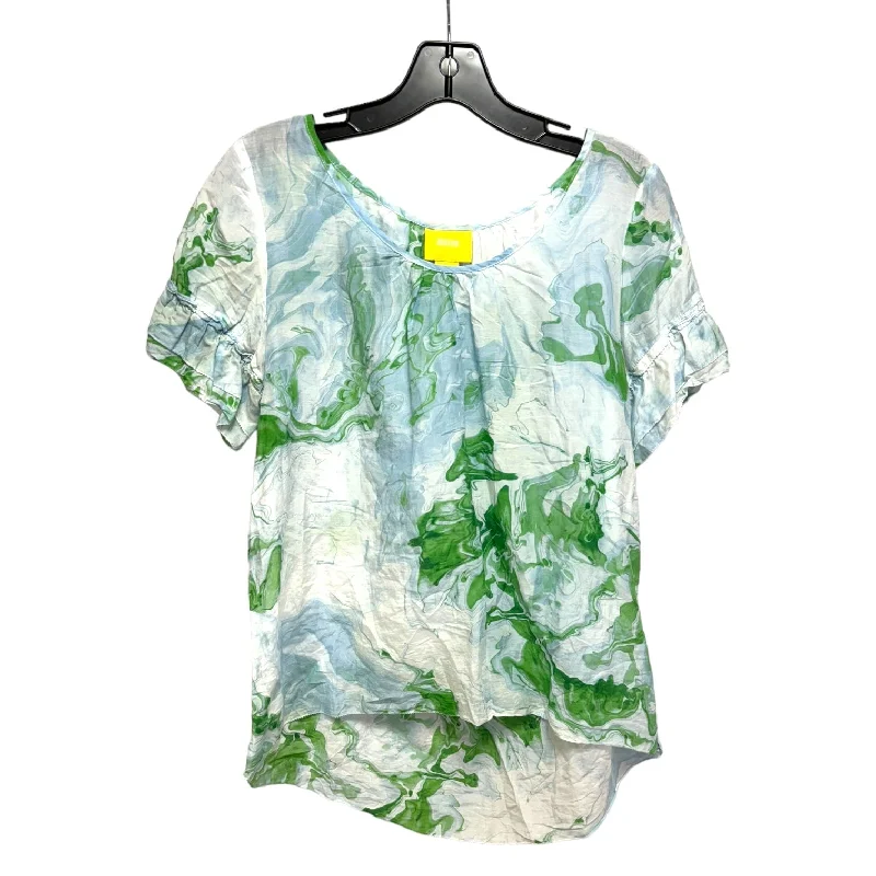 women's tops for maximalist fashion loversTop Short Sleeve By Maeve In Blue & Green, Size: 6