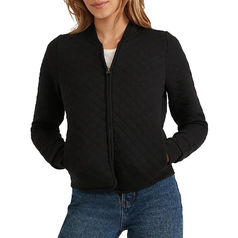 women's coats for snowboardingWomens Quilted Long Sleeve Bomber Jacket