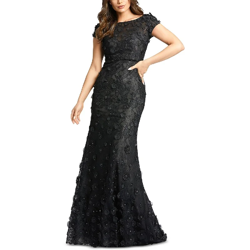 women's travel dressesMac Duggal Womens Applique Lace Evening Dress