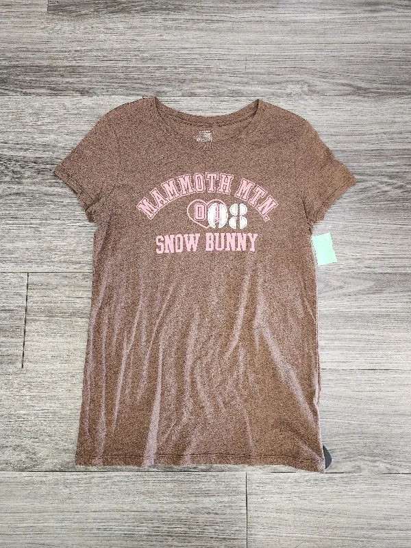 women's tops for those who want to create outfits that are both trendy and timelessTop Short Sleeve By Old Navy In Brown, Size: L