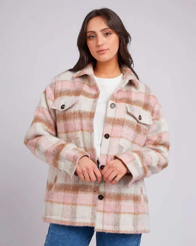 women's coats for casual FridaysNina Check Shacket