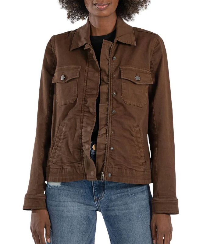 women's coats that offer both functionality and fashion-forward flairAmanda Boxy Jacket In Chocolate