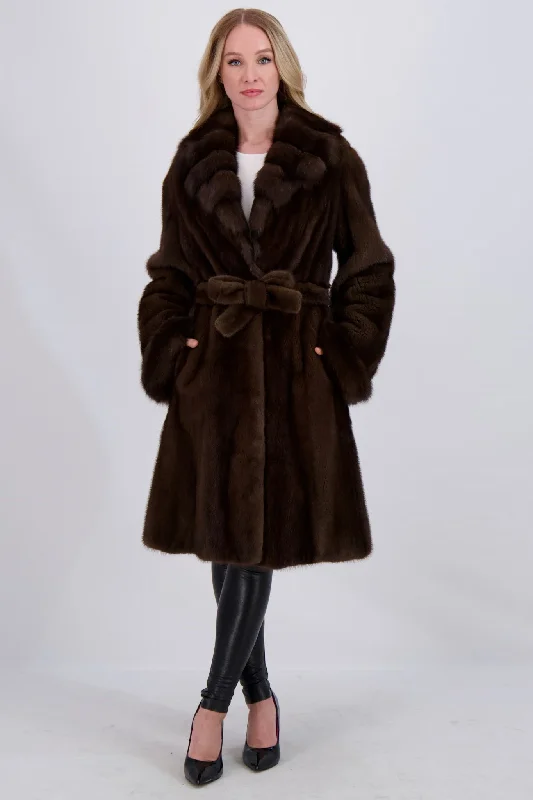 women's coats with sheer overlaysMINK JACKET WITH SABLE