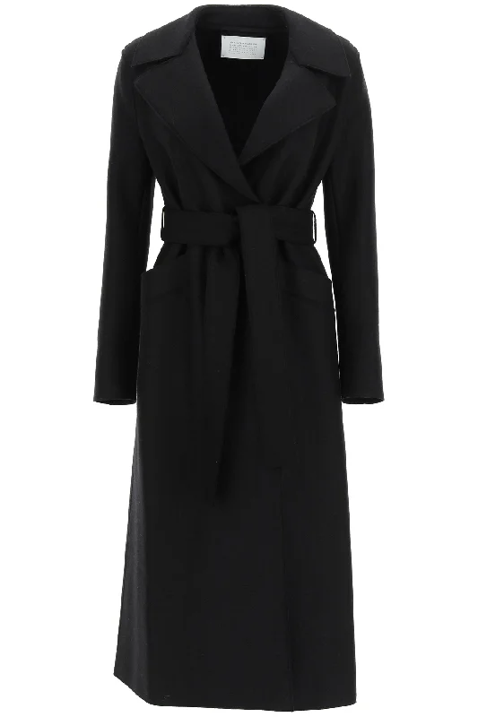 women's coats with zippersHarris Wharf London Women's Long Coat In Pressed Wool