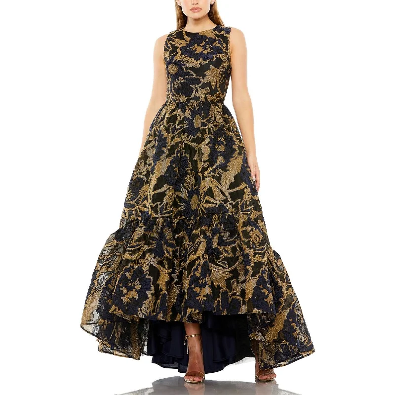 women's casual Friday dressesMac Duggal Womens Brocade Hi-Low Evening Dress