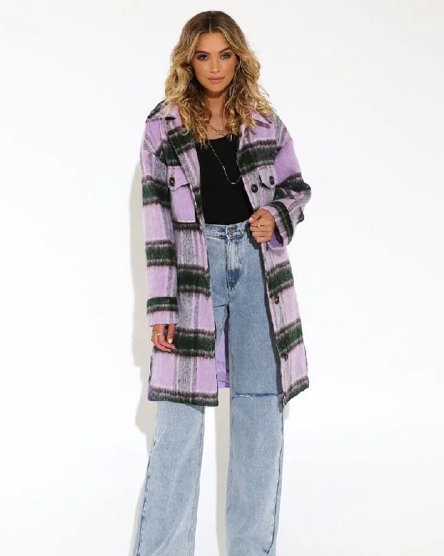 women's coats with beadwork accentsHouston Check Jacket