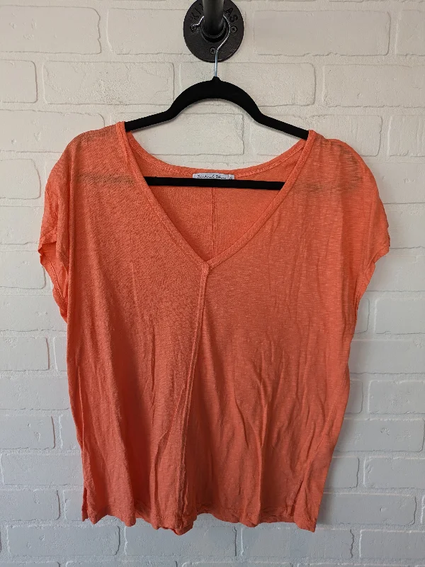 women's tops for those who want to add a touch of elegance and sophistication to their everyday wearTop Short Sleeve Basic By Michael Stars In Orange, Size: Onesize