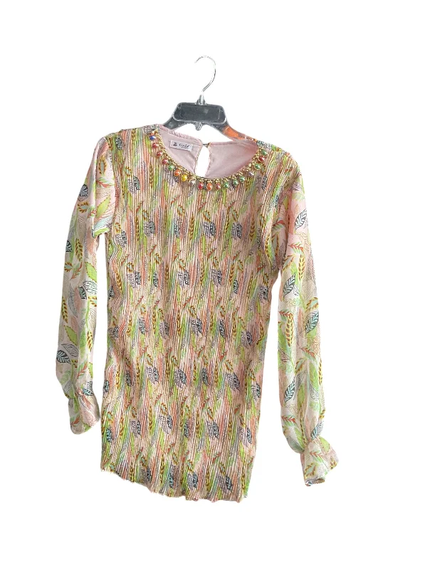 women's tops for smart casual looksTop Long Sleeve By Gold is World  In Floral Print, Size: M