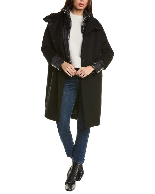 women's coats for cocktail partiesHerno Double-Front Wool Coat