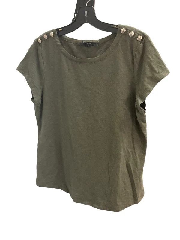 women's tops for wedding guest attireTop Short Sleeve By White House Black Market In Olive, Size: L