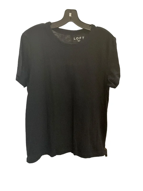 women's tops for layeringTop Short Sleeve Basic By Loft In Black, Size: L