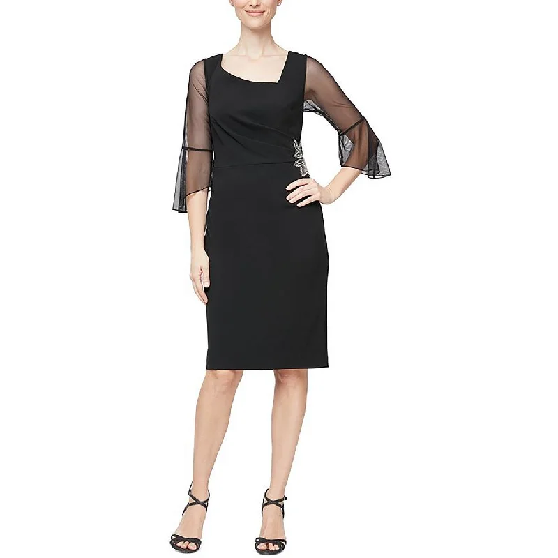 Wedding DressAlex Evenings Womens   Embellished Sheath Sheath Dress