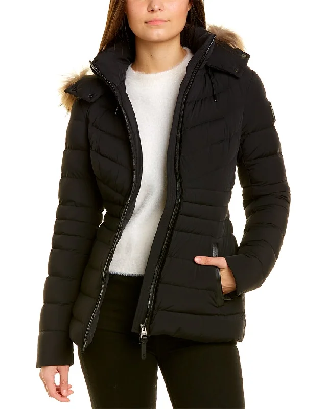 women's coats for those who prefer classic over trendyMackage Patsy Down Leather-Trim Jacket