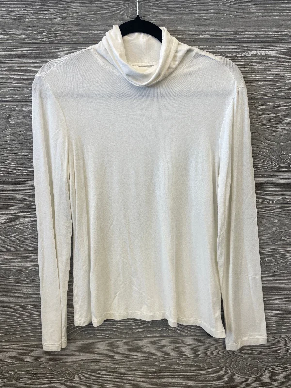 women's tops for those who believe in expressing their individuality through fashionTop Long Sleeve Basic By Chicos In Cream, Size: M