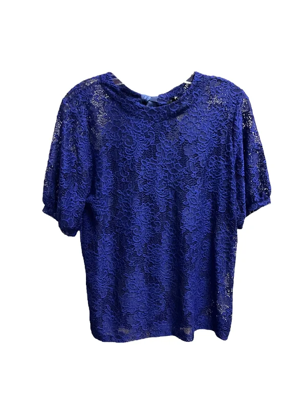 women's tops for those who want to wear pieces that are both functional and fashionableTop Short Sleeve By Halogen In Blue, Size: Xs