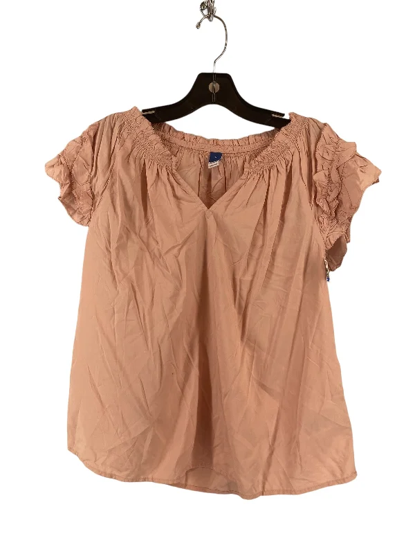 women's tops for those who love to dress up their casual looks with stylish topsTop Short Sleeve By Old Navy In Pink, Size: S