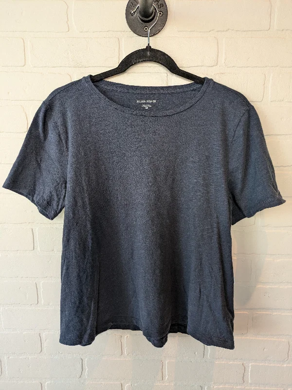 women's tops for those who want to invest in timeless piecesTop Short Sleeve Basic By Eileen Fisher In Blue, Size: S