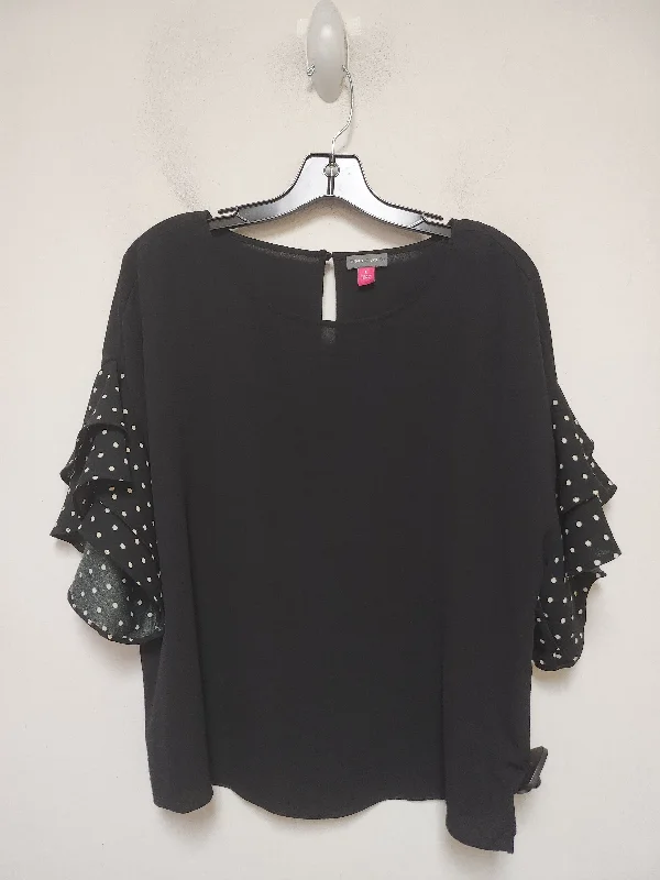 women's tops for those who love to shop for unique findsTop Short Sleeve By Vince Camuto In Black & Cream, Size: L