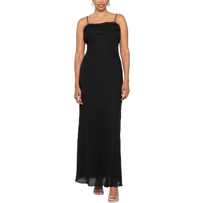 Nursing DressBetsy & Adam Womens Draped Back Sleeveless Evening Dress