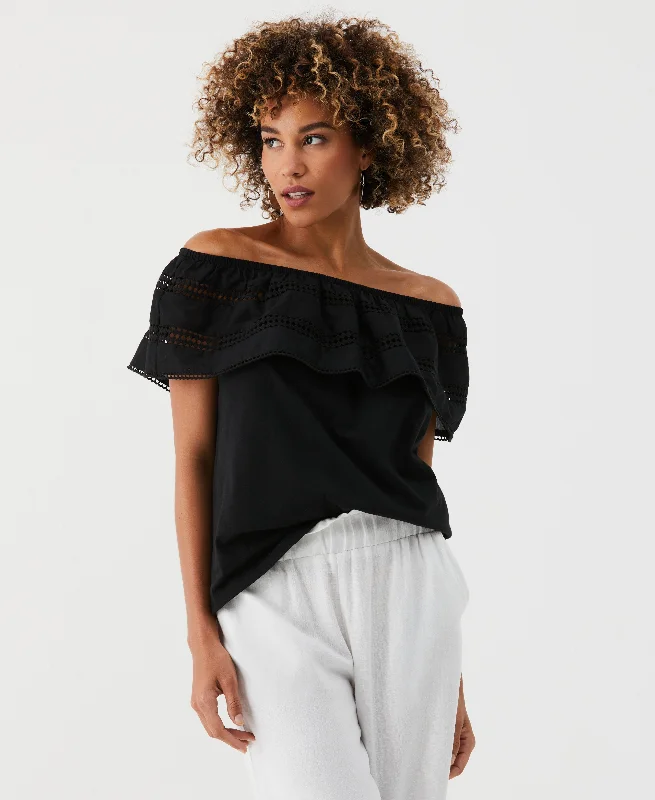 women's tops for those who want to create stylish and put-together outfits without spending a fortunePetite Embroidered Off The Shoulder Top