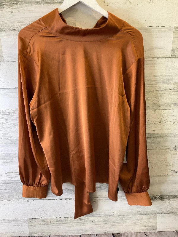 women's tops for those who want to make a bold fashion statement with their choice of topsTop Long Sleeve By Worthington In Orange, Size: Xl