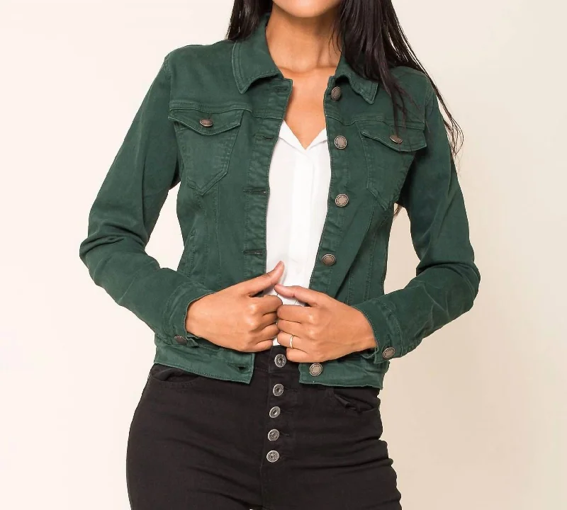 women's coats for special occasions and everyday eleganceJean Jacket In Fir Green