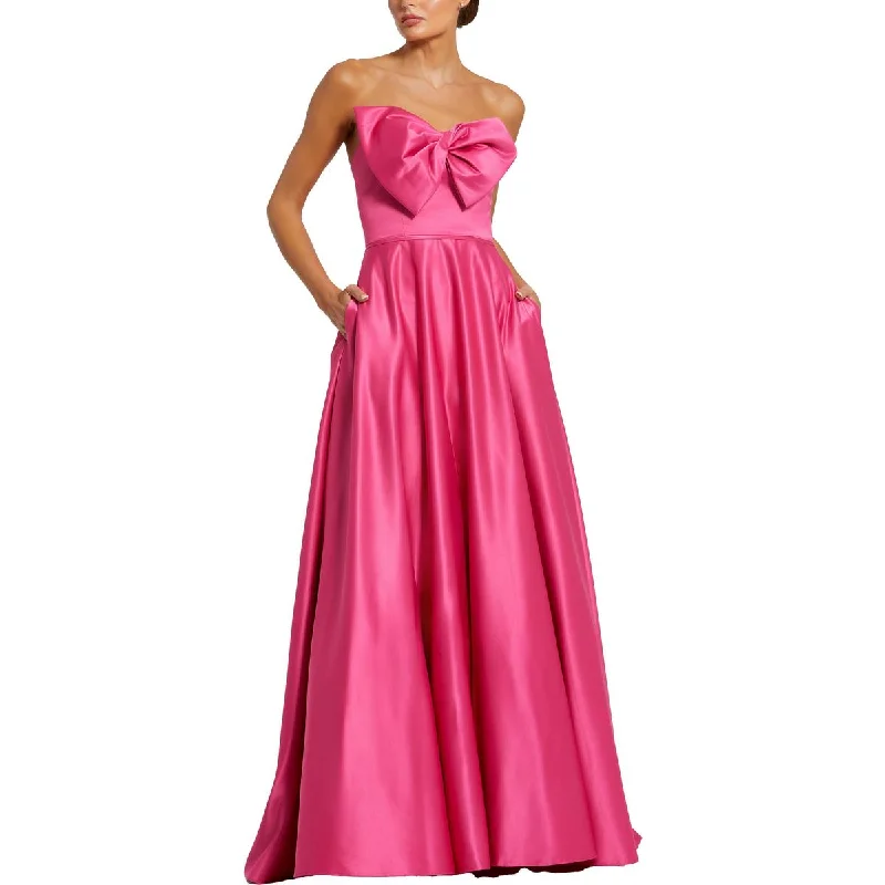 Velvet DressMac Duggal Womens Satin Strapless Evening Dress