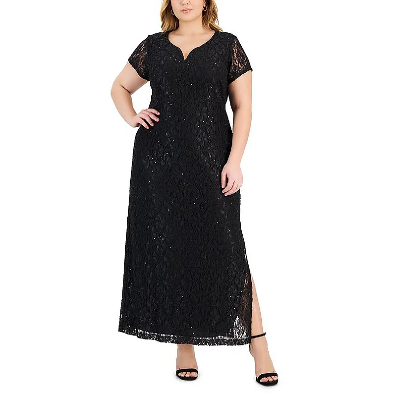 Animal Print DressConnected Apparel Womens Plus Lace V-Wire Evening Dress