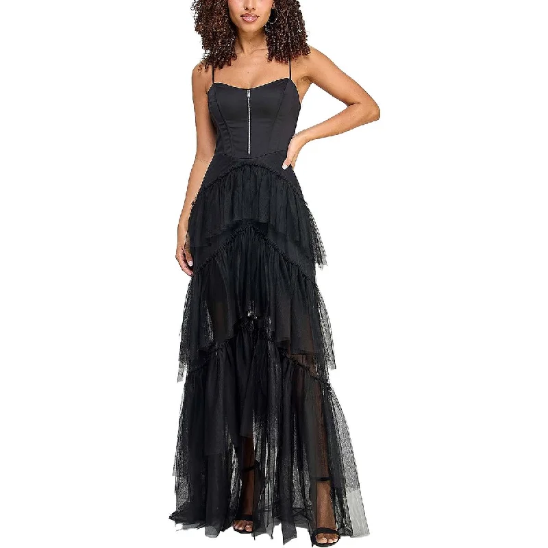 Wedding DressCity Studio Womens Juniors Corset Tiered Evening Dress