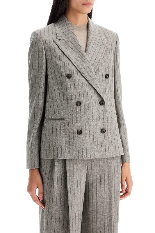 women's coats for smart casual looksBrunello Cucinelli Double-Breasted Mouliné P