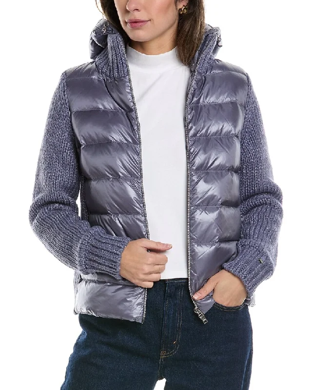 women's coats for relaxed weekendsHerno Wool & Cashmere-Blend Down Jacket