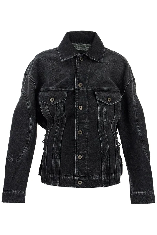 women's coats for business casual attireJean Paul Gaultier Women's blue Jacket With Laces