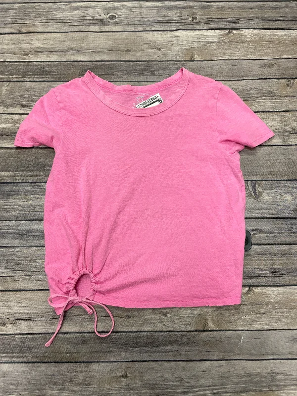 women's tops for those who prefer classic over trendy stylesTop Short Sleeve By Aerie In Pink, Size: Xs