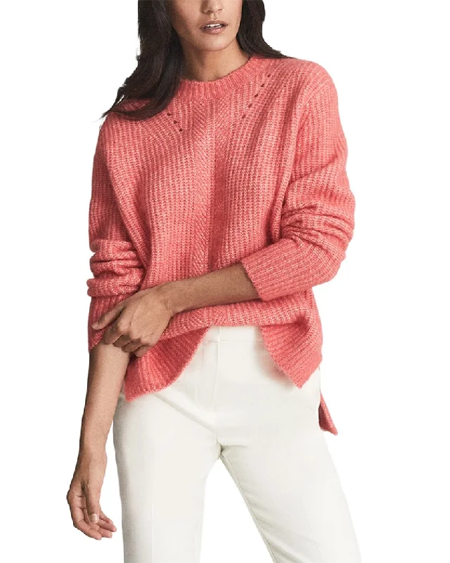 Retro SweatersReiss Emma Waffle Knit Wool & Alpaca-Blend Jumper