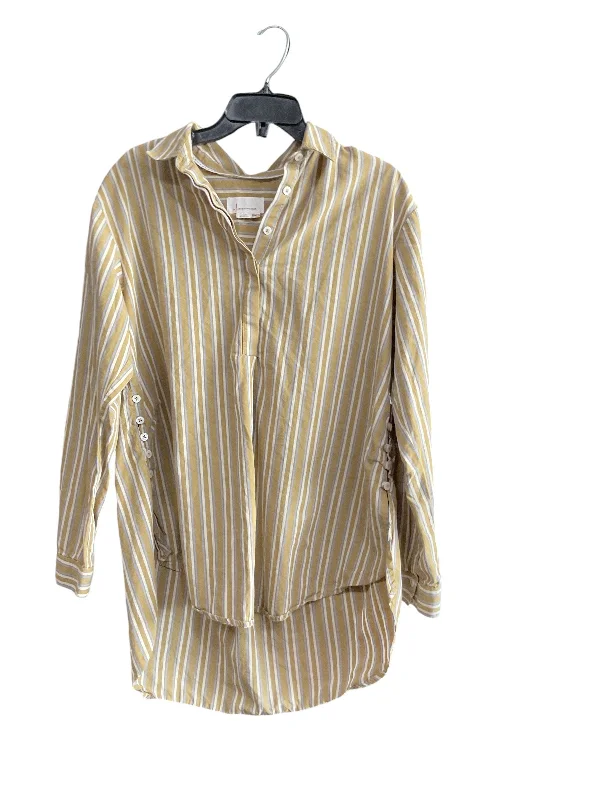 breathable women's tops for summerTunic Long Sleeve By Anthropologie In Striped Pattern, Size: S