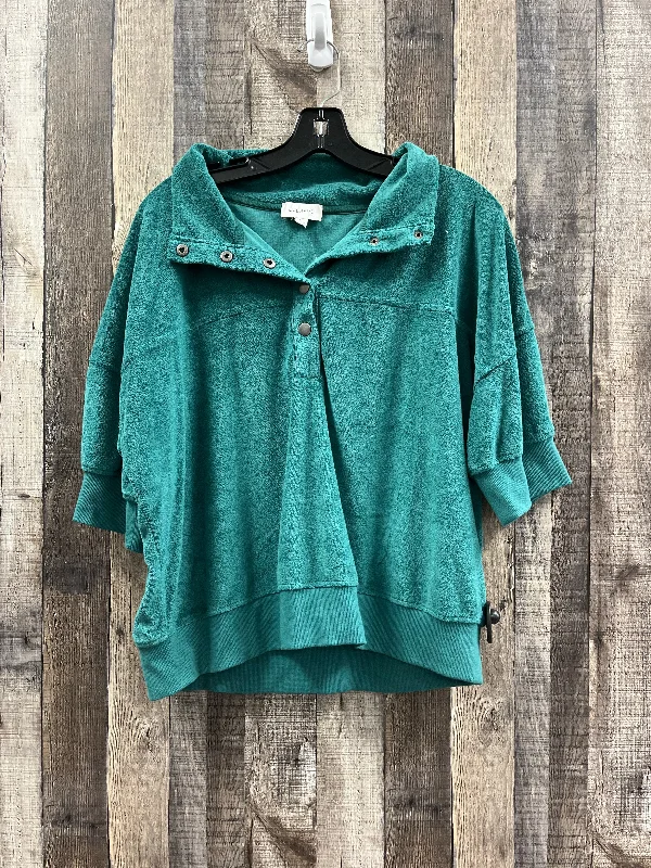 women's tops with bell sleevesTop Short Sleeve By Evereve In Green, Size: Xl